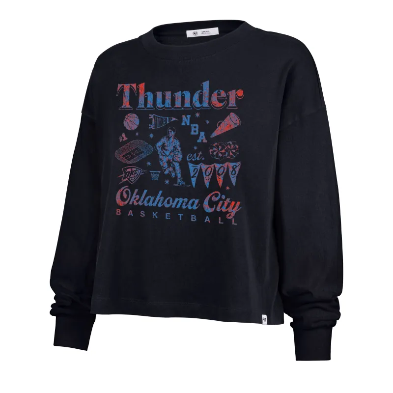 OKLAHOMA CITY THUNDER TEAM COLLAGE '47 SYDNEY LONG SLEEVE TEE WOMENS made by 47