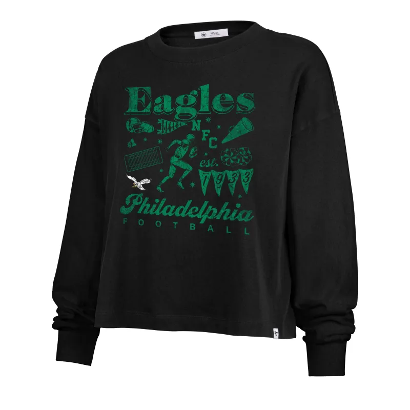 PHILADELPHIA EAGLES HISTORIC TEAM COLLAGE '47 SYDNEY LONG SLEEVE TEE WOMENS sold by 47
