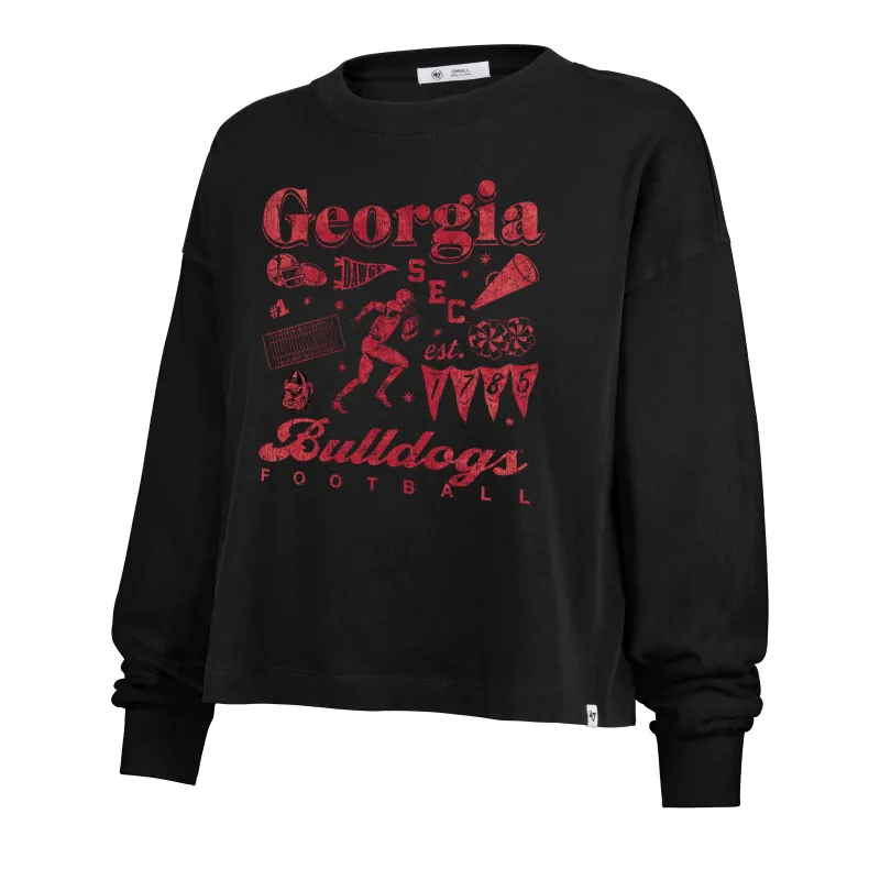GEORGIA BULLDOGS TEAM COLLAGE '47 SYDNEY LONG SLEEVE TEE WOMENS made by 47