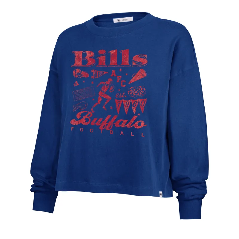 BUFFALO BILLS TEAM COLLAGE '47 SYDNEY LONG SLEEVE TEE WOMENS made by 47