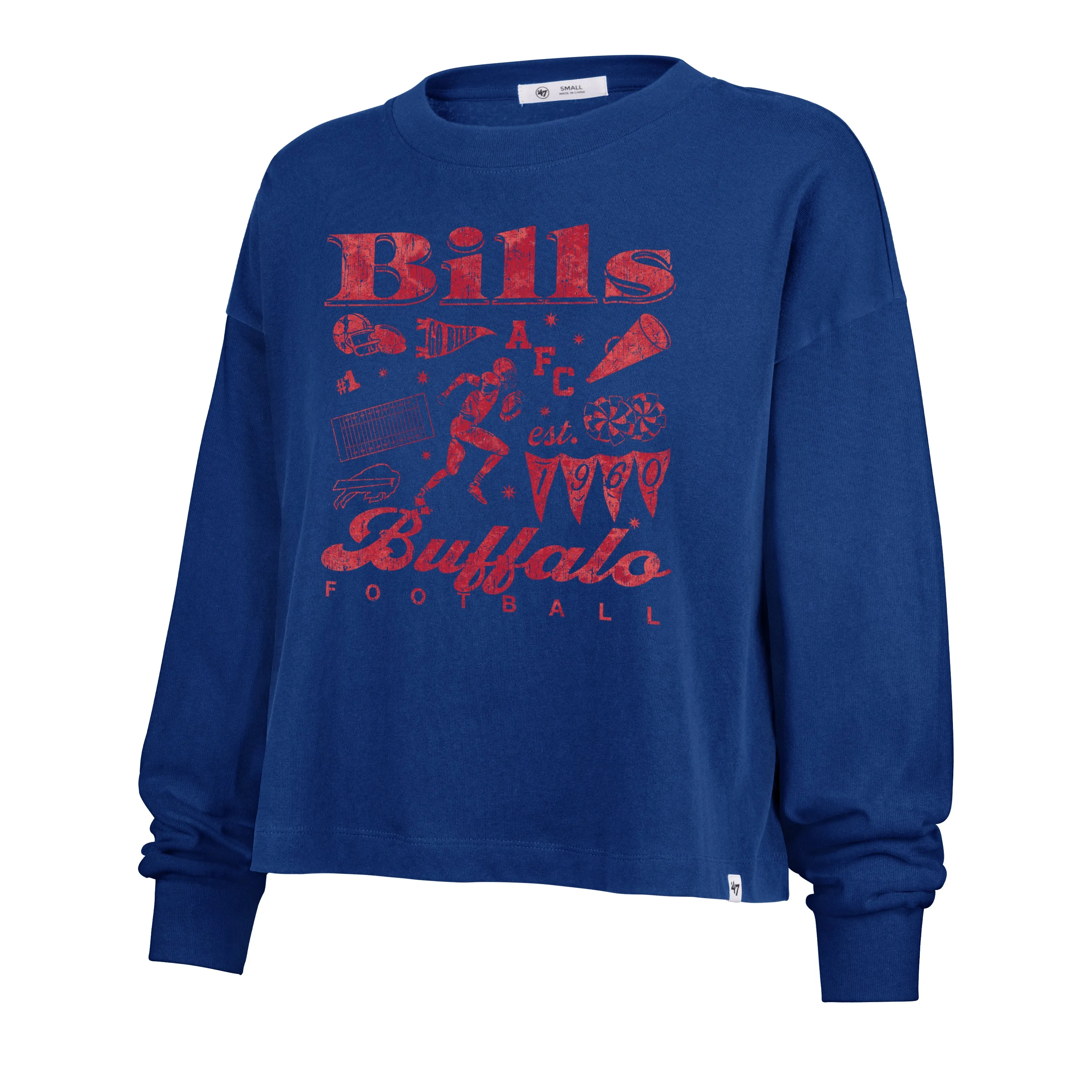 BUFFALO BILLS TEAM COLLAGE '47 SYDNEY LONG SLEEVE TEE WOMENS sold by 47
