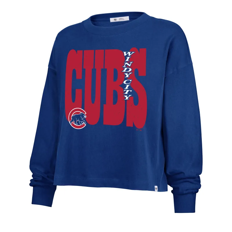 CHICAGO CUBS BOLD STACK '47 SYDNEY LONG SLEEVE TEE WOMENS sold by 47