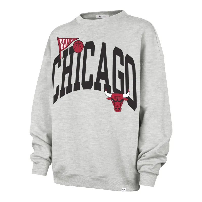 CHICAGO BULLS ARCHED ICON '47 OVERSIZED CREW WOMENS made by 47