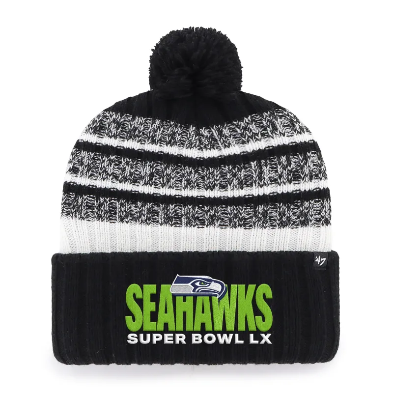 SEATTLE SEAHAWKS SUPER BOWL LX TAVERN '47 CUFF KNIT sold by 47