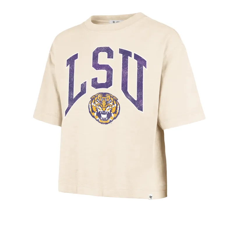 LOUISIANA STATE TIGERS LSU MINDI HEAVY '47 SLUB CROP TEE WOMENS made by 47
