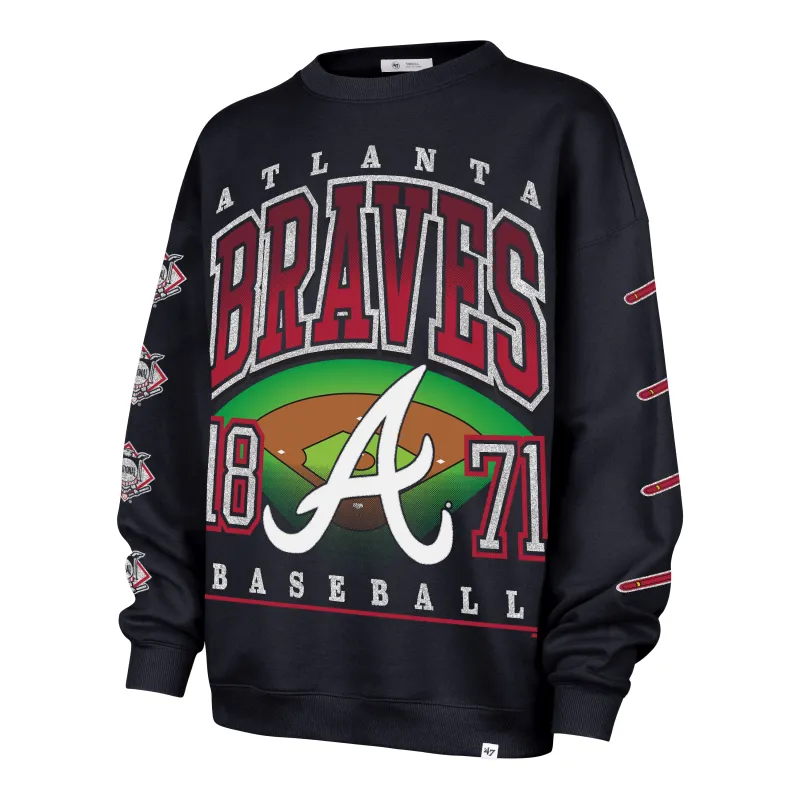 ATLANTA BRAVES GO BIG '47 OVERSIZED CREW WOMENS sold by 47