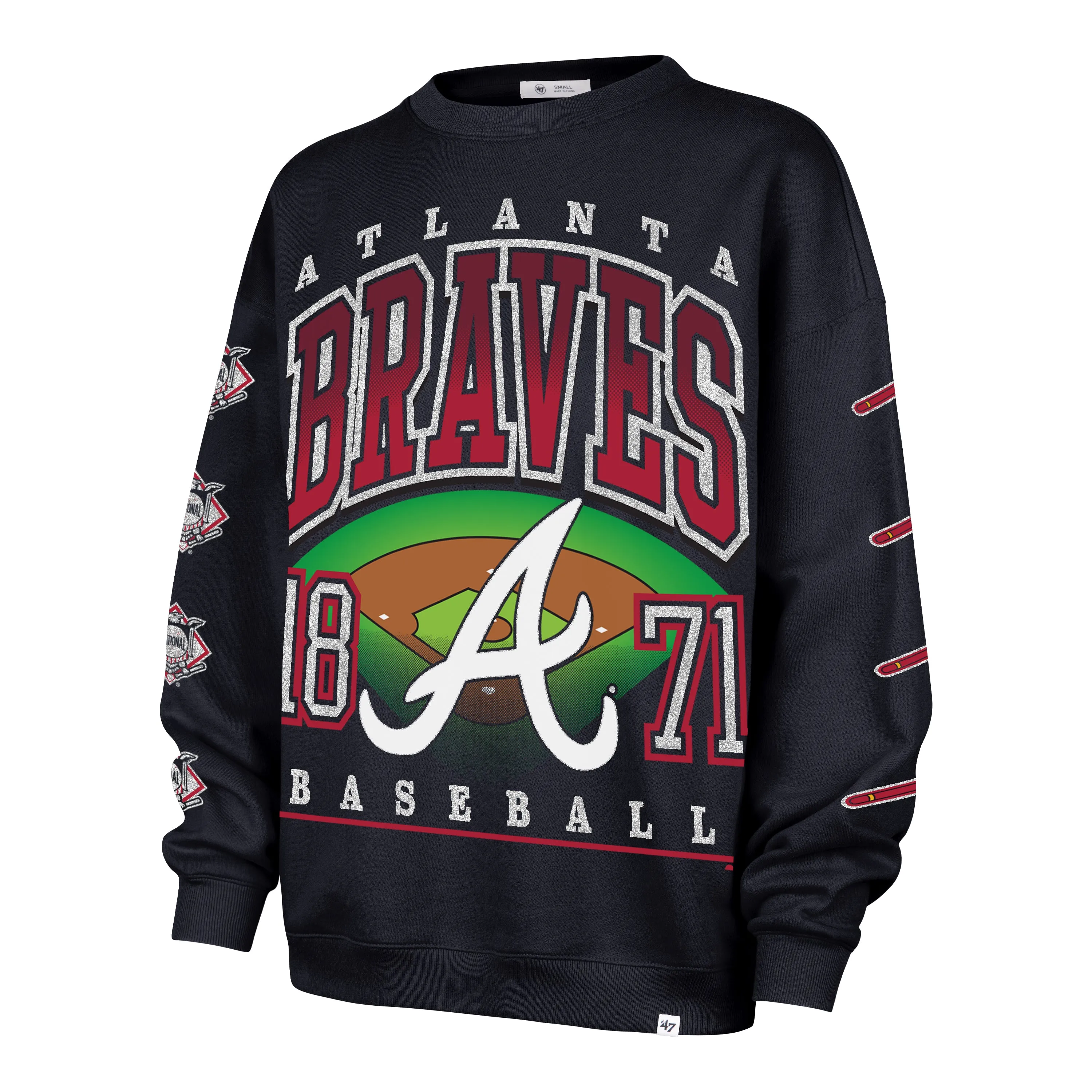 ATLANTA BRAVES GO BIG '47 OVERSIZED CREW WOMENS sold by 47