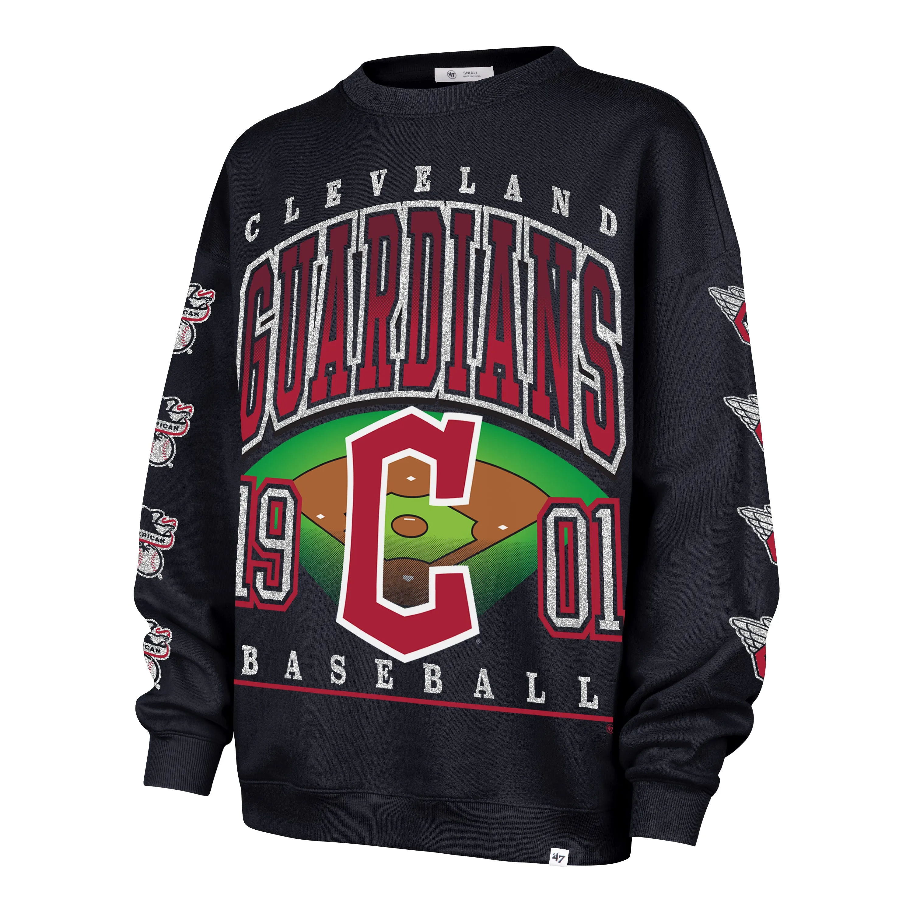 CLEVELAND GUARDIANS GO BIG '47 OVERSIZED CREW WOMENS sold by 47