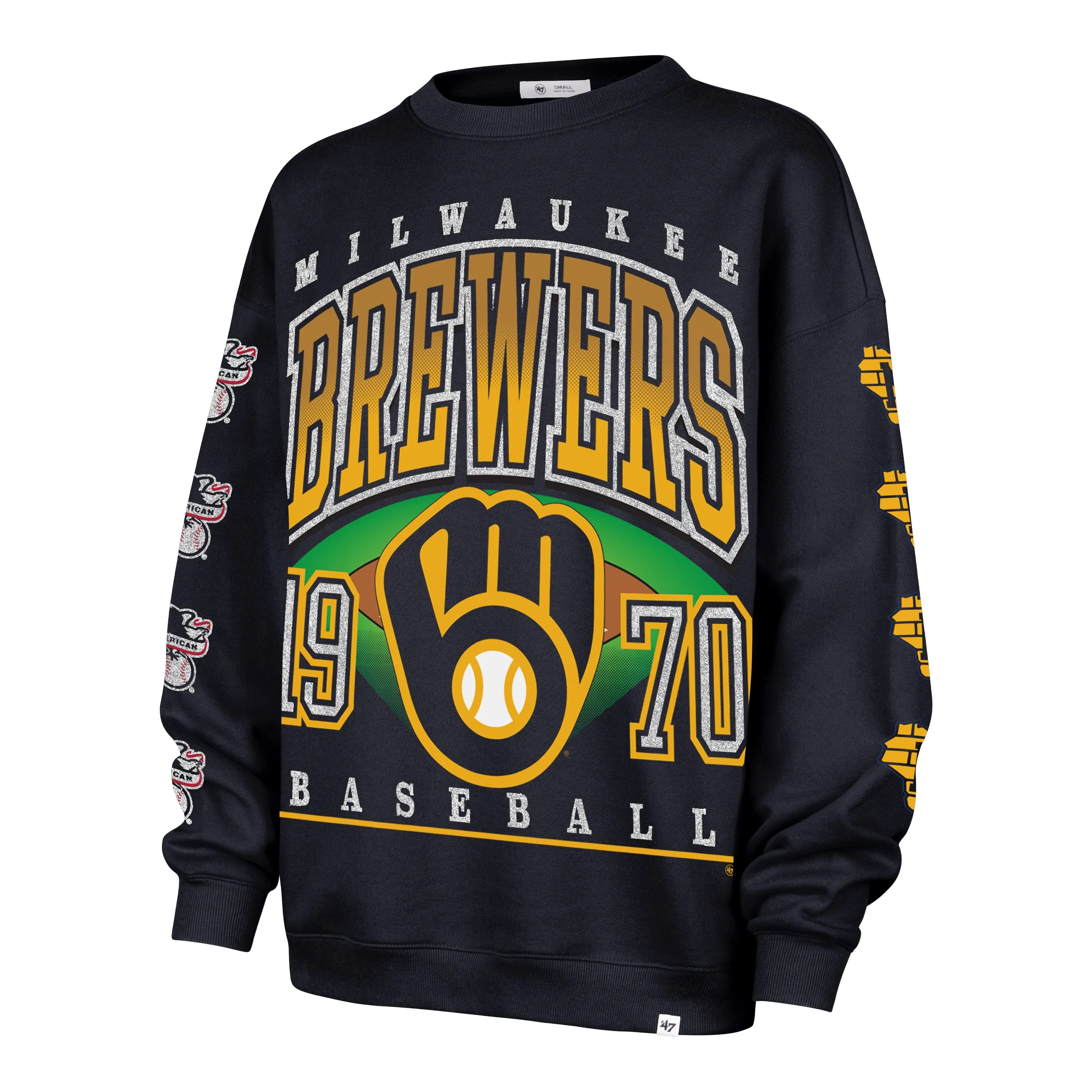 MILWAUKEE BREWERS GO BIG '47 OVERSIZED CREW WOMENS sold by 47