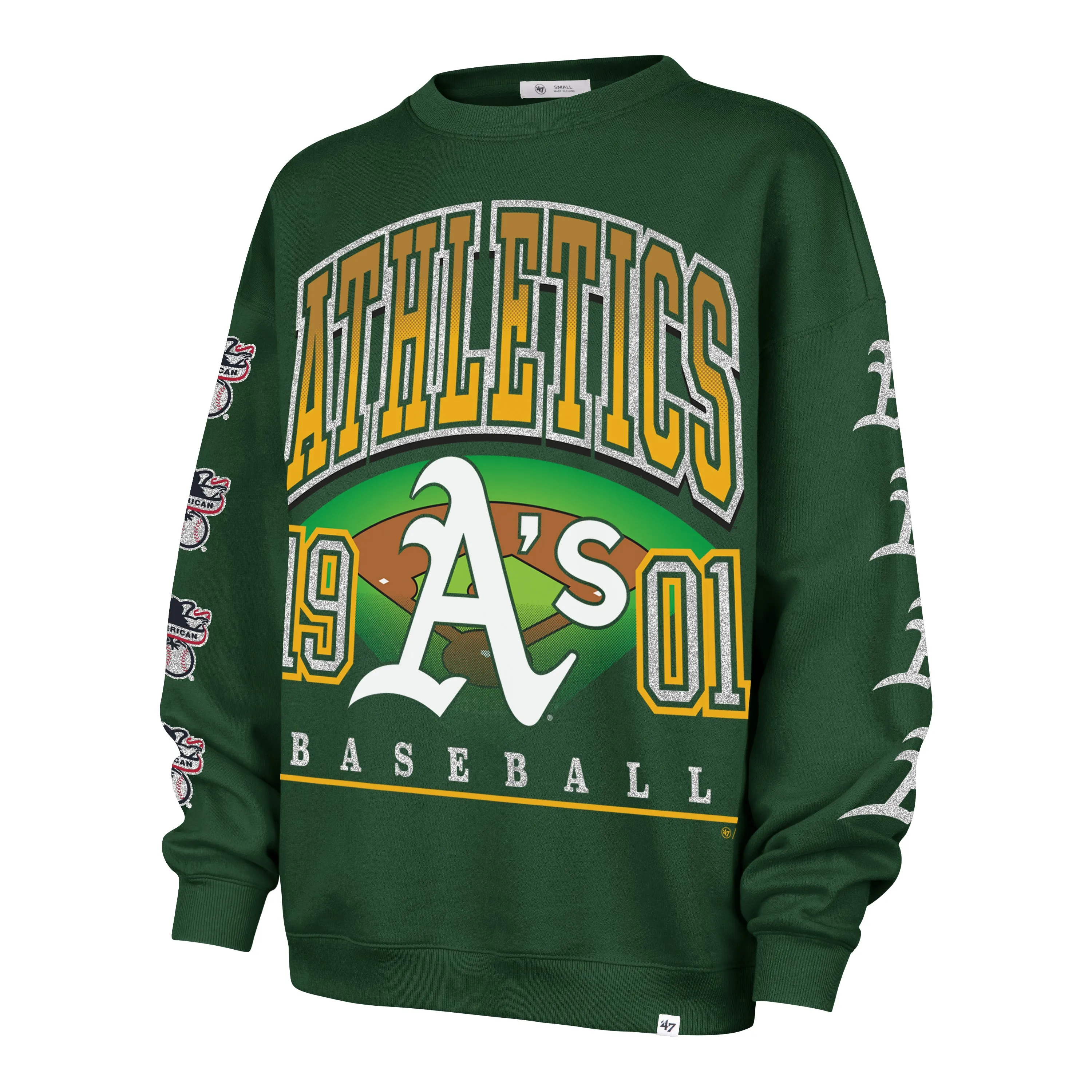 ATHLETICS BASEBALL GO BIG '47 OVERSIZED CREW WOMENS sold by 47