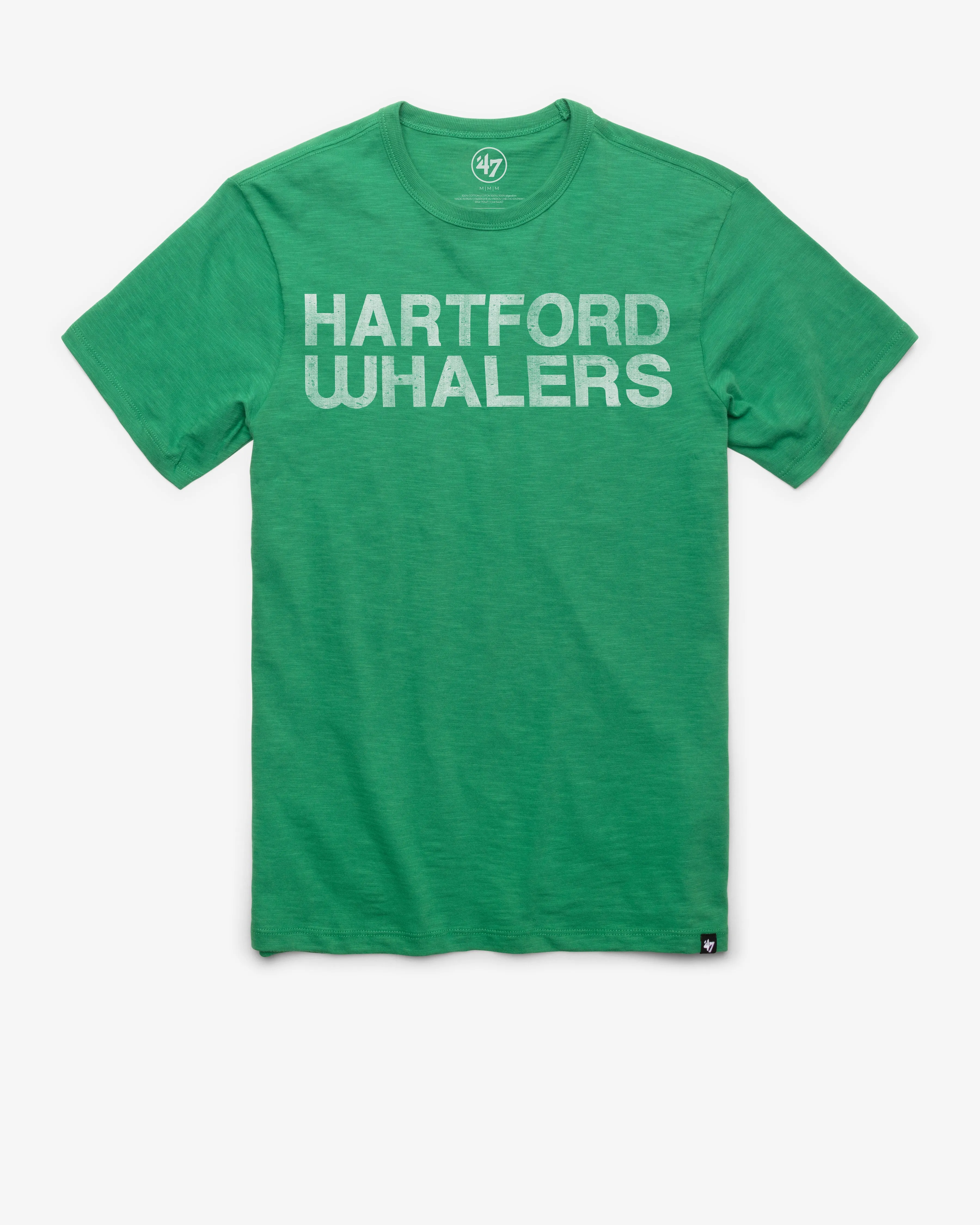HARTFORD WHALERS VINTAGE GRIT WORDMARK '47 SCRUM TEE sold by 47