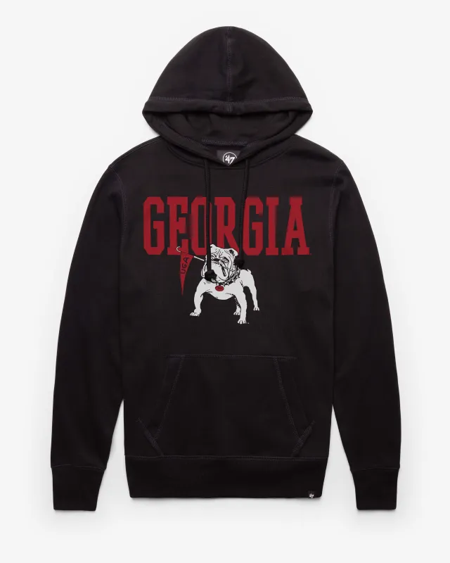 GEORGIA BULLDOGS VINTAGE STRAIGHT BLOCK '47 HEADLINE HOOD made by 47