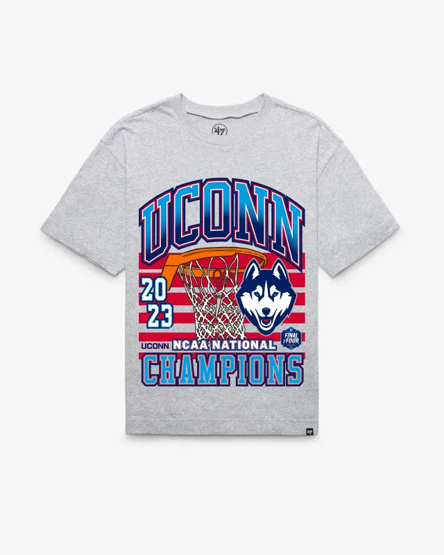 CONNECTICUT HUSKIES UCONN PAST CHAMPS TOURNEY WIN '47 FOUNDATION TEE made by 47