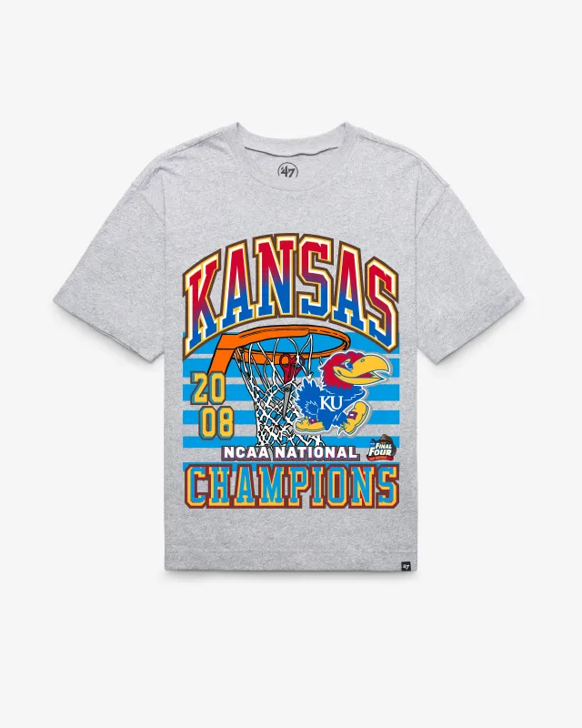 KANSAS JAYHAWKS PAST CHAMPS TOURNEY WIN '47 FOUNDATION TEE made by 47