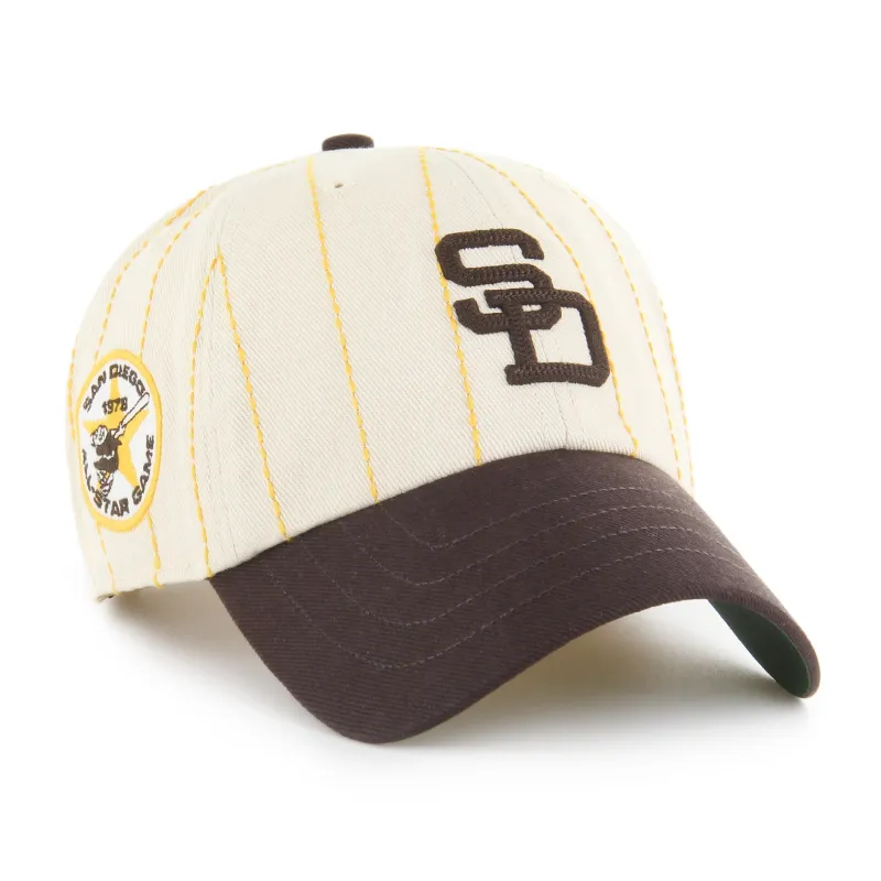 SAN DIEGO PADRES COOPERSTOWN RAWLINGS PINSTRIPE '47 CLEAN UP made by 47