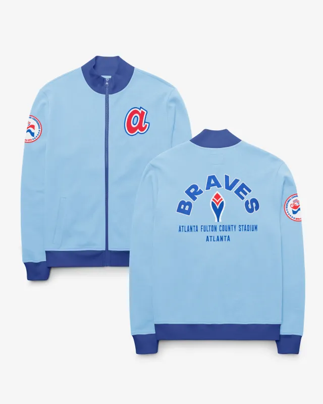 ATLANTA BRAVES COOPERSTOWN RELIEF PITCHER PIQUE '47 TRACK JACKET made by 47