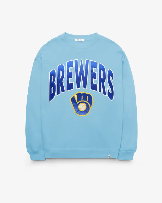MILWAUKEE BREWERS COOPERSTOWN EXTRA INNINGS '47 OVERSIZED CREW WOMENS made by 47