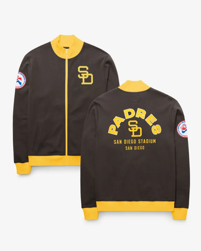SAN DIEGO PADRES COOPERSTOWN RELIEF PITCHER '47 PIQUE TRACK JACKET made by 47