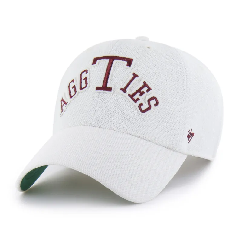 TEXAS A&M AGGIES VINTAGE GRANDSTAND PIQUE SCRIPT '47 CLEAN UP made by 47