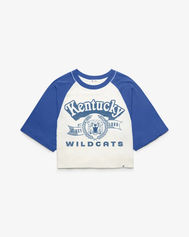 KENTUCKY WILDCATS VINTAGE INFIELD SHIFT '47 RAGLAN CROP TEE WOMENS made by 47