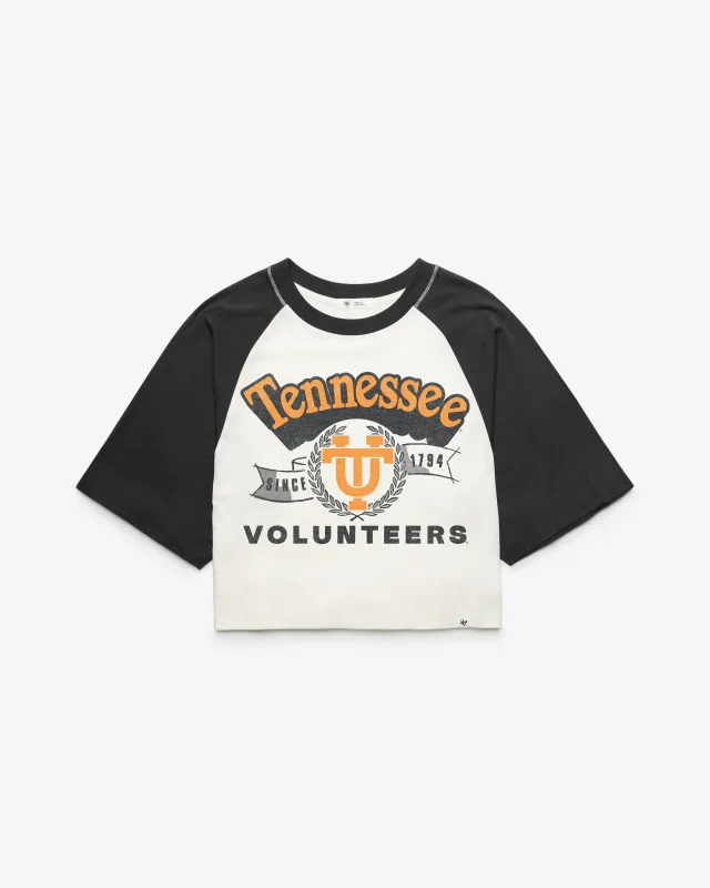 TENNESSEE VOLUNTEERS VINTAGE INFIELD SHIFT '47 RAGLAN CROP TEE WOMENS made by 47