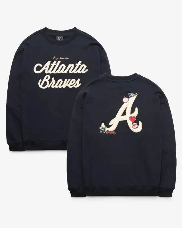 ATLANTA BRAVES STONEY CLOVER LANE X '47 OVERSIZED CREW WOMEN made by 47