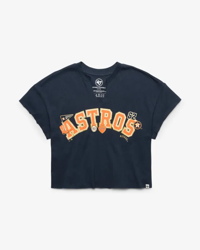 HOUSTON ASTROS STONEY CLOVER LANE X '47 OVERSIZED NOTCH NECK TEE WOMENS made by 47