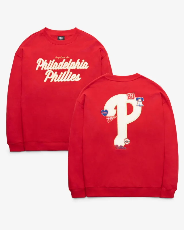 PHILADELPHIA PHILLIES STONEY CLOVER LANE X '47 OVERSIZED CREW WOMEN made by 47