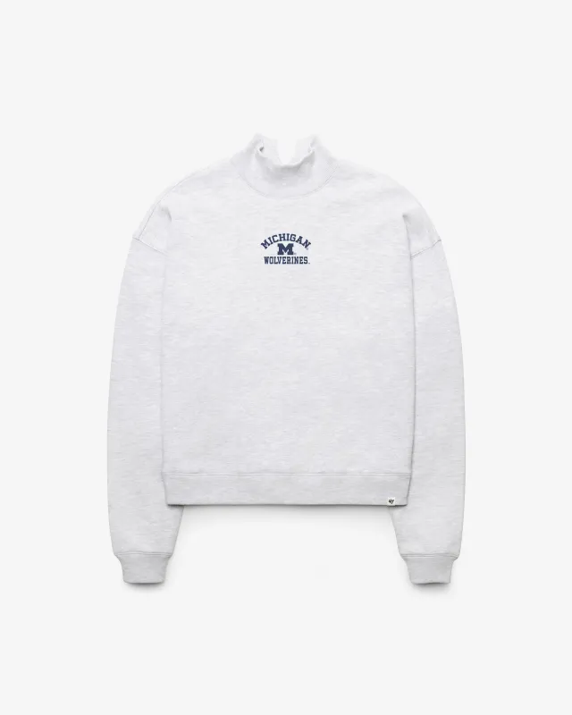 MICHIGAN WOLVERINES SPIRITED '47 WOMEN'S MOCK NECK PULLOVER made by 47
