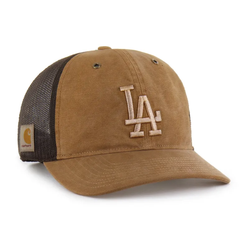 LOS ANGELES DODGERS CARHARTT GARMENT DYED '47 TRUCKER RF RELAXED FIT made by 47