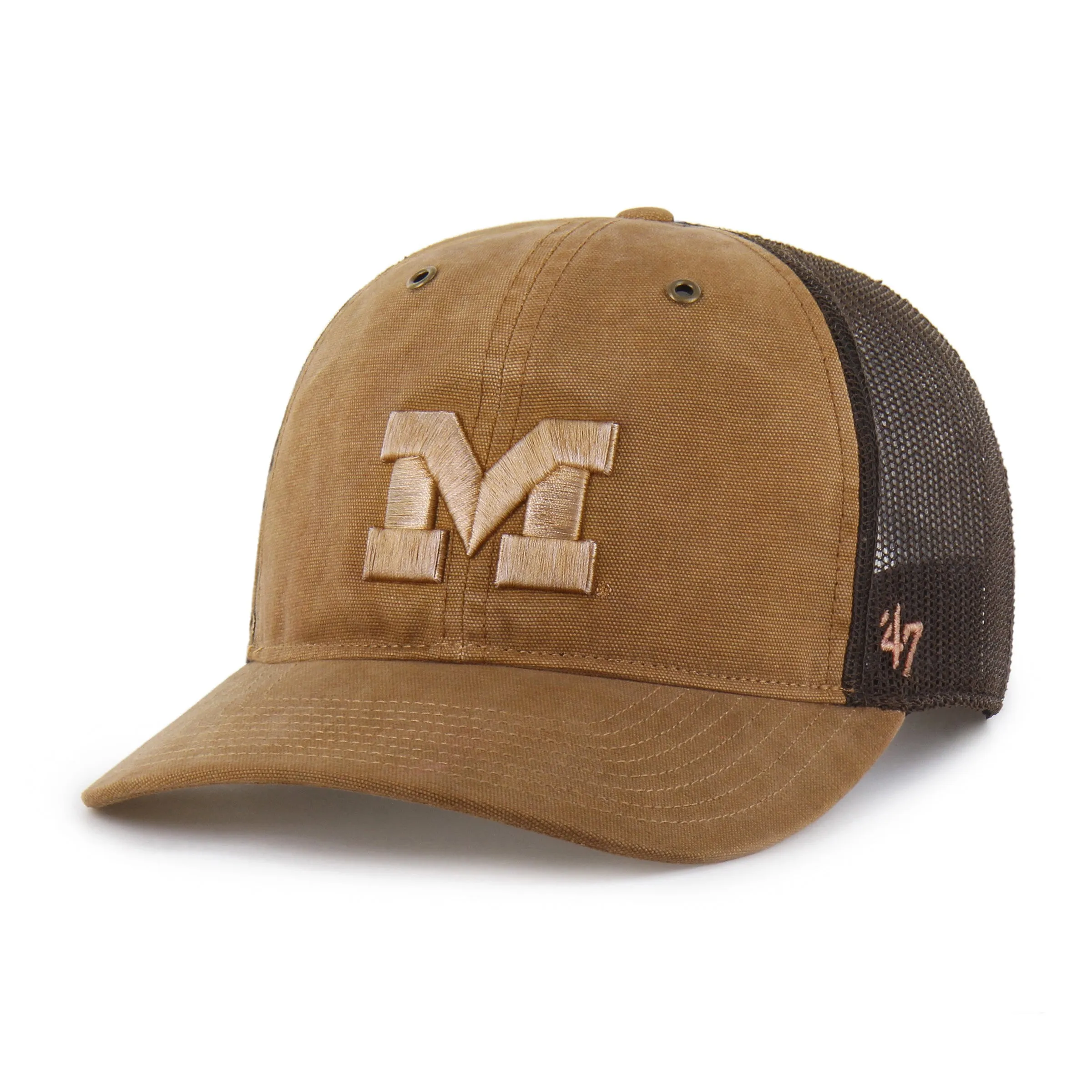 MICHIGAN WOLVERINES CARHARTT DYED '47 TRUCKER RF RELAXED FIT sold by 47 product image thumbnail 4