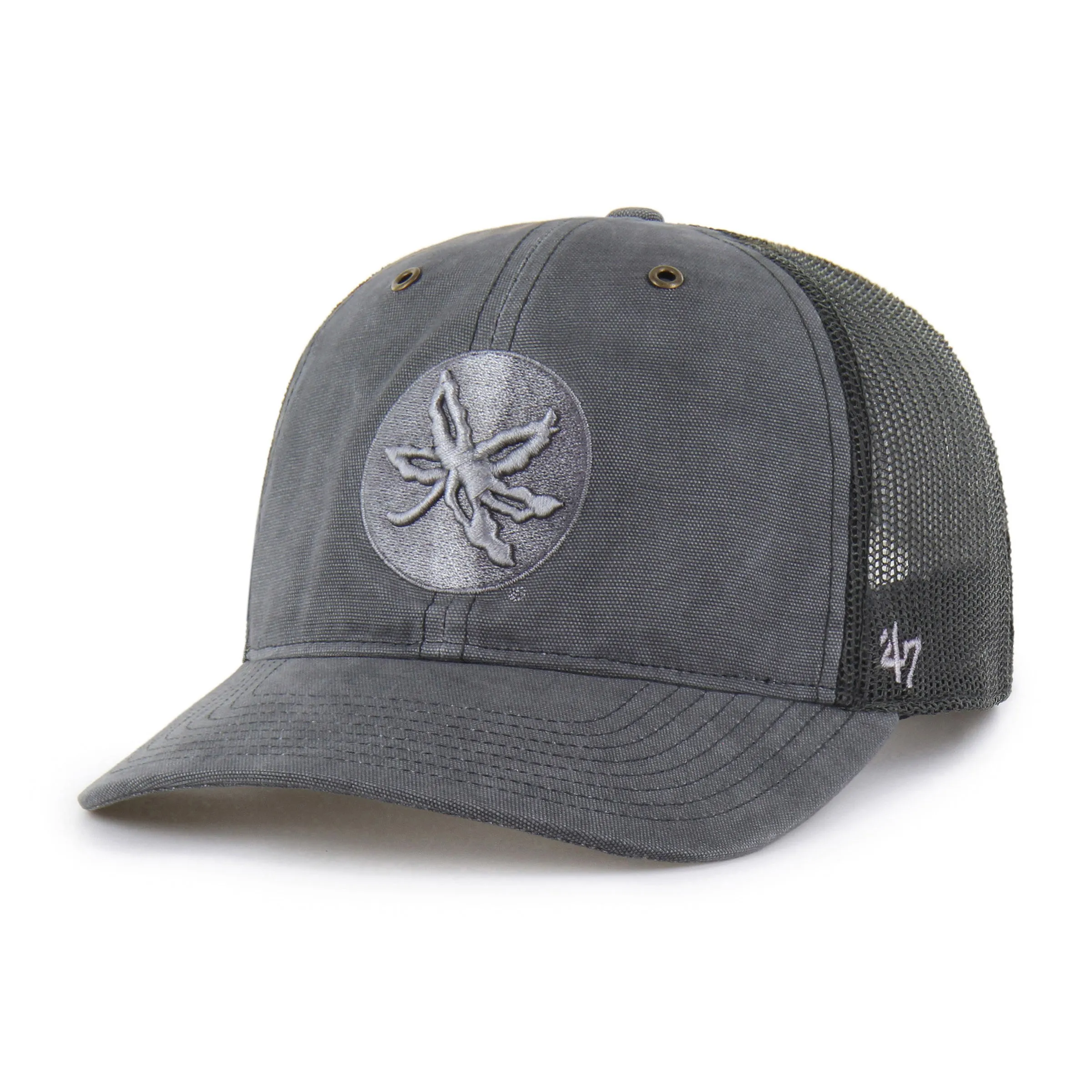 OHIO STATE BUCKEYES CARHARTT DYED '47 TRUCKER RF RELAXED FIT sold by 47 product image thumbnail 4