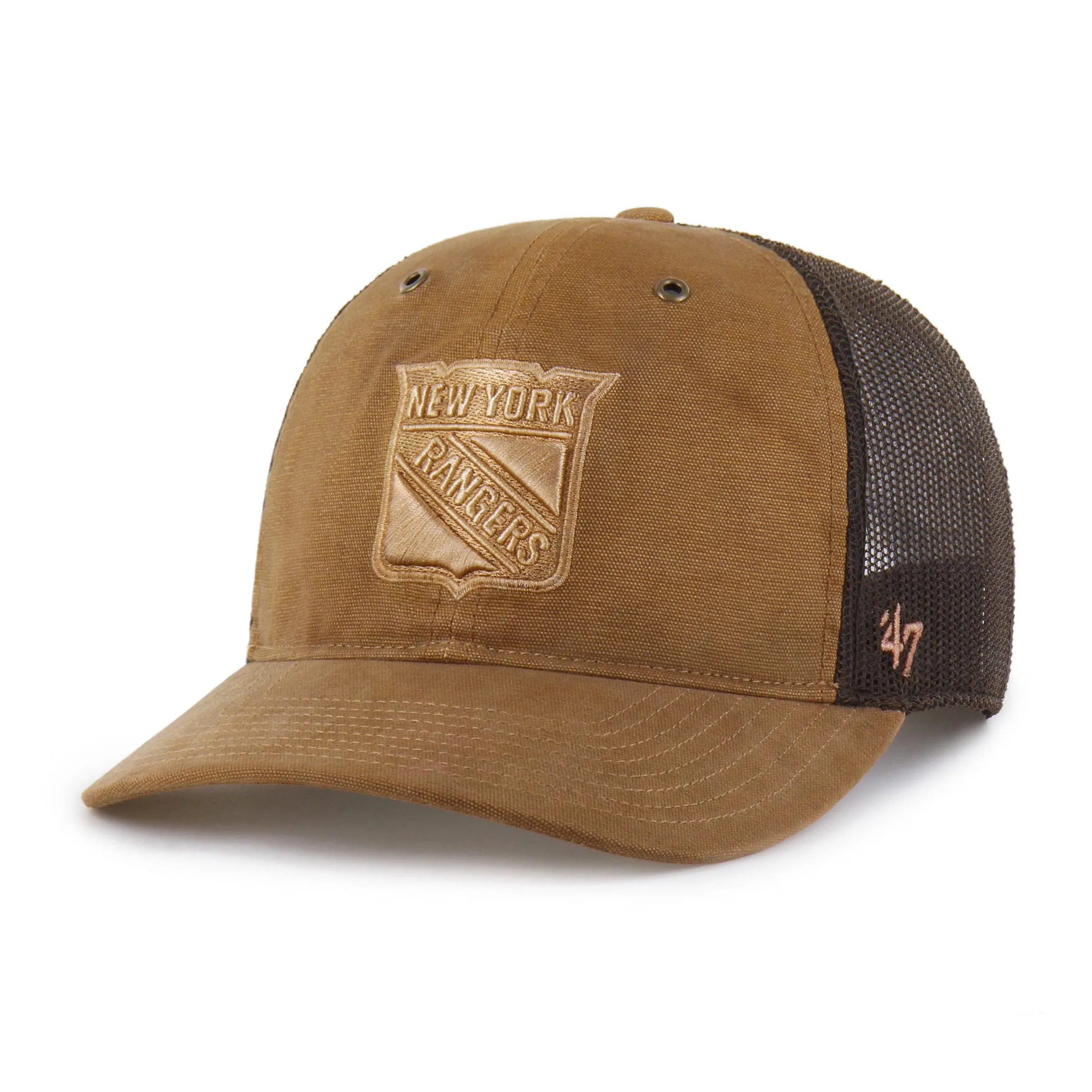 NEW YORK RANGERS CARHARTT DYED '47 TRUCKER RF RELAXED FIT sold by 47 product image thumbnail 4