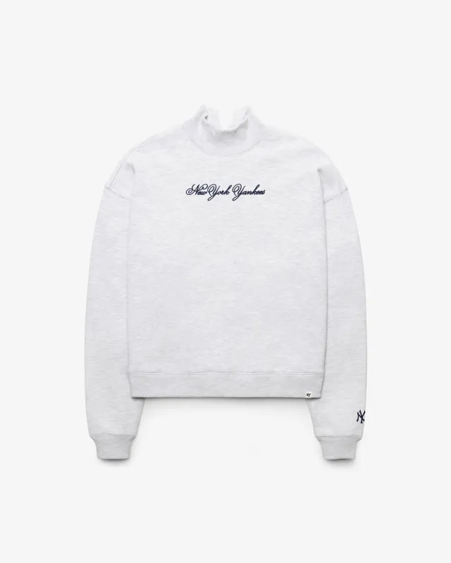 NEW YORK YANKEES SCRIPT '47 MOCK NECK PULLOVER WOMENS made by 47
