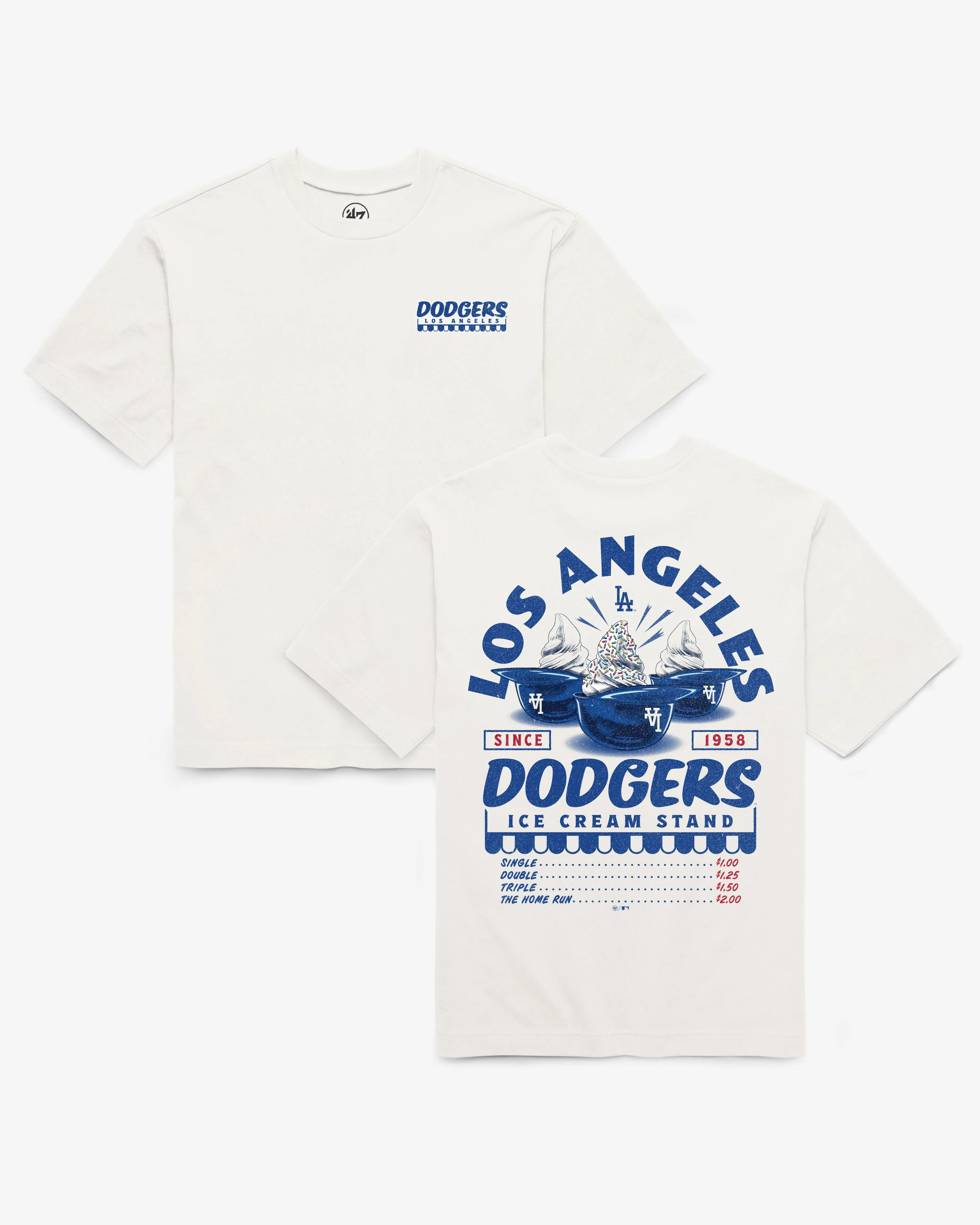 Los Angeles Dodgers Ice Cream Stand '47 Foundation Tee sold by 47