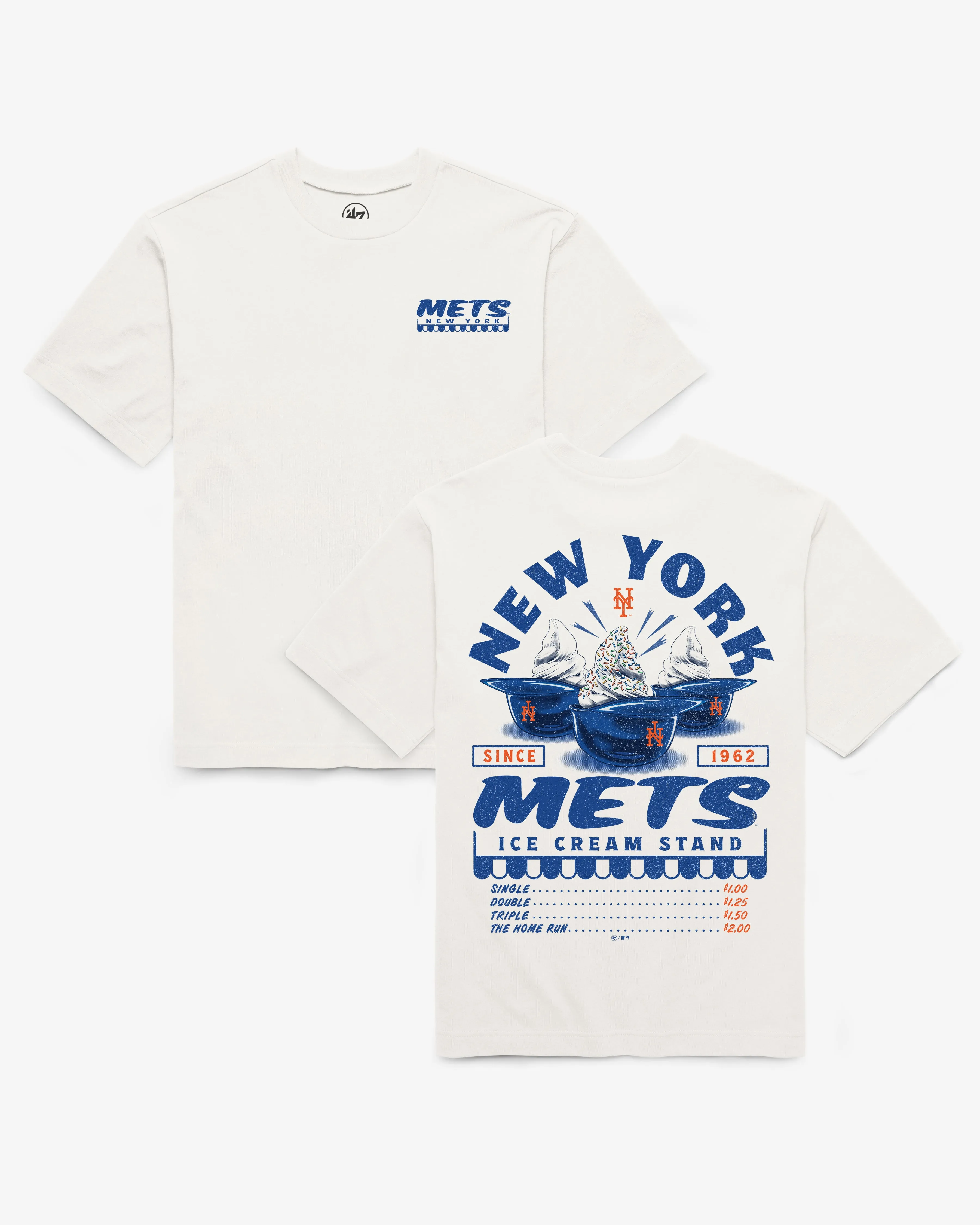 New York Mets Ice Cream Stand '47 Foundation Tee sold by 47