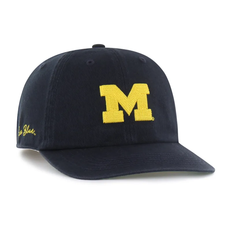 MICHIGAN WOLVERINES CHAIN SIDE STITCH '47 CLEAN UP FLAT BRIM made by 47