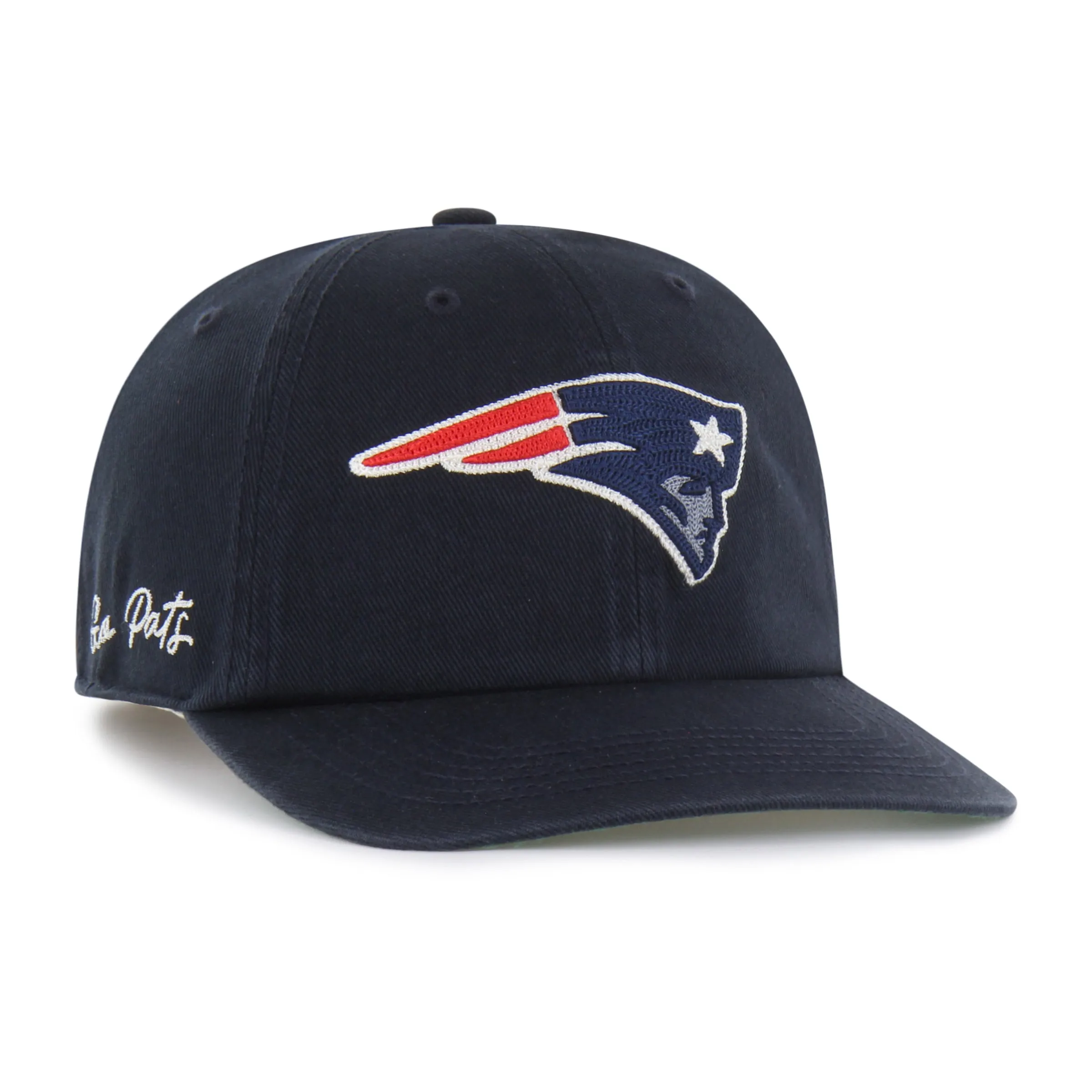 NEW ENGLAND PATRIOTS CHAIN SIDE STITCH '47 CLEAN UP FLAT BRIM sold by 47