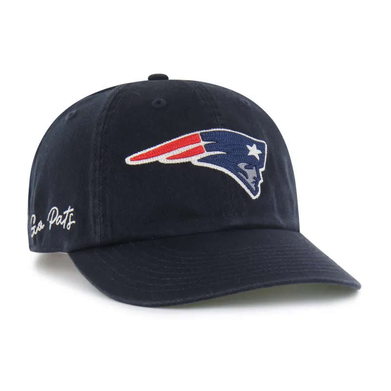 NEW ENGLAND PATRIOTS CHAIN SIDE STITCH '47 CLEAN UP ROUND VISOR made by 47