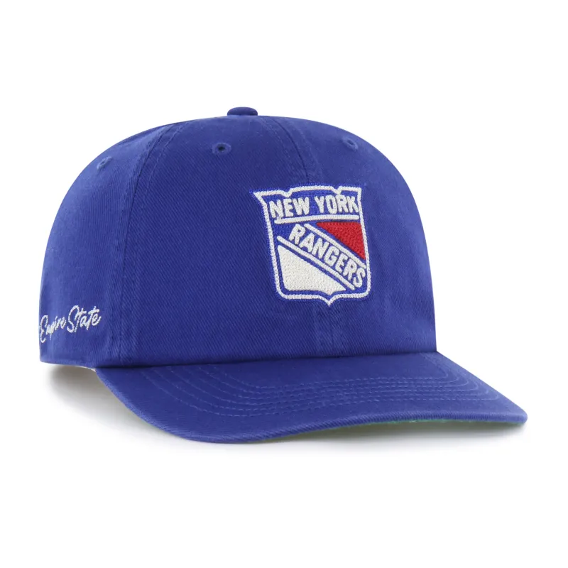 NEW YORK RANGERS CHAIN SIDE STITCH '47 CLEAN UP FLAT BRIM made by 47