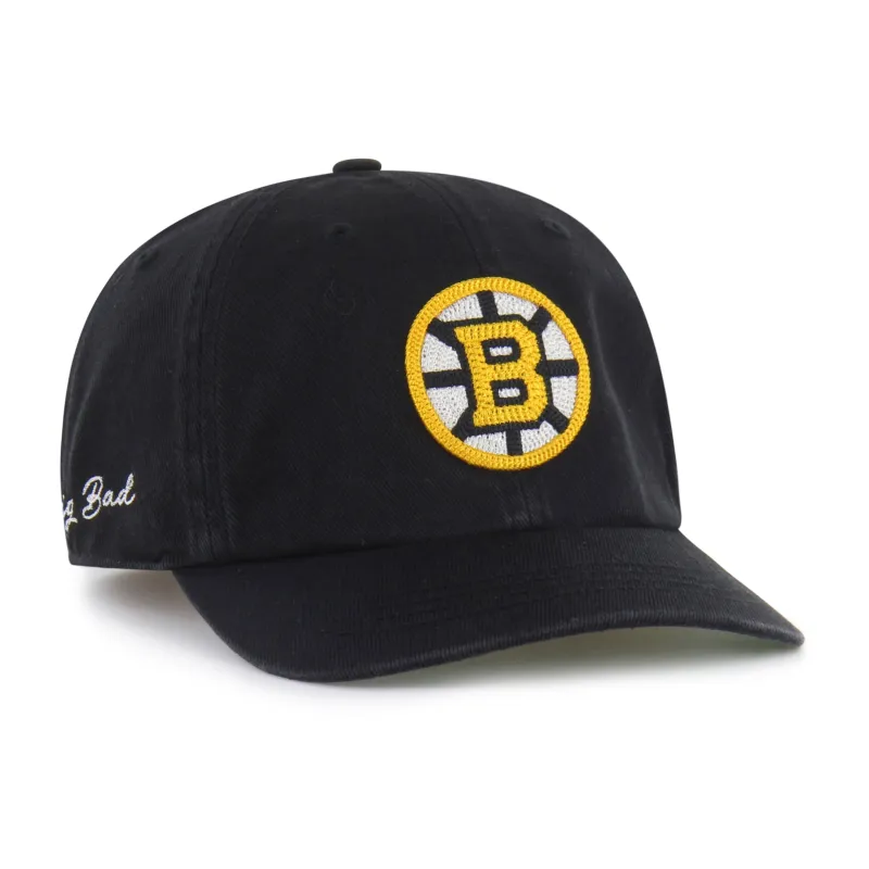 BOSTON BRUINS CHAIN SIDE STITCH '47 CLEAN UP SHORT VISOR made by 47