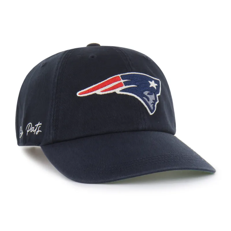 NEW ENGLAND PATRIOTS CHAIN SIDE STITCH '47 CLEAN UP LONG VISOR made by 47