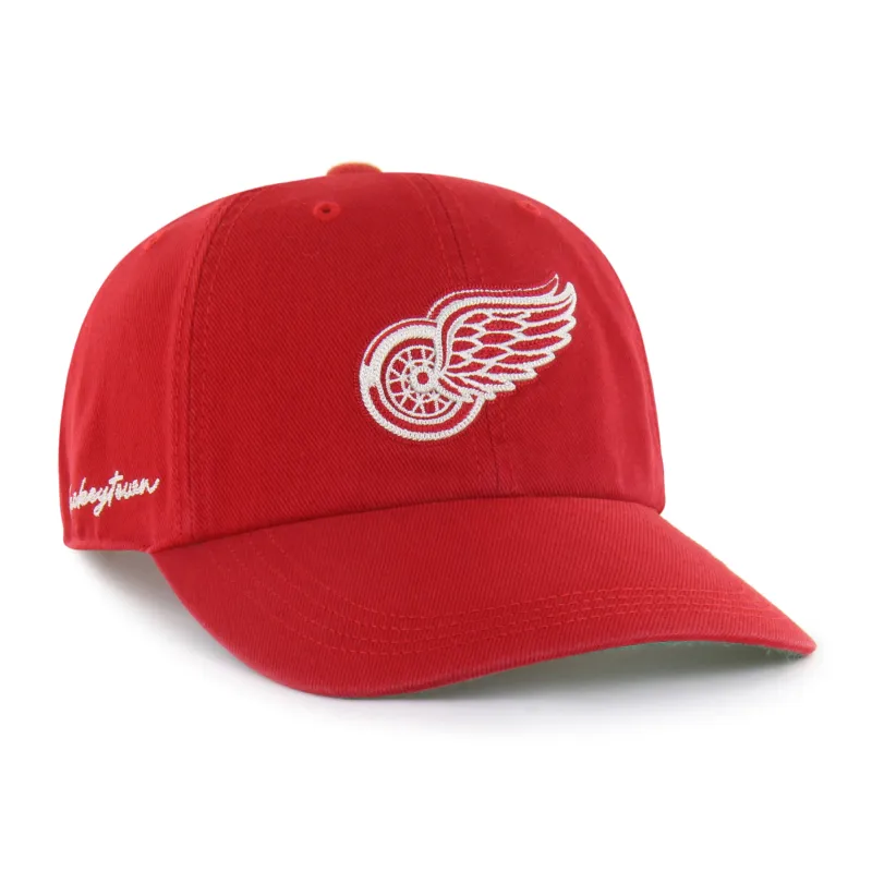 DETROIT RED WINGS CHAIN SIDE STITCH '47 CLEAN UP LONG VISOR made by 47