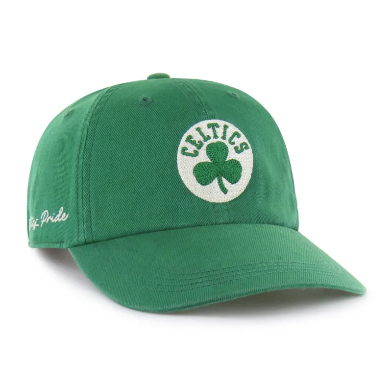 BOSTON CELTICS CHAIN SIDE STITCH '47 CLEAN UP LONG VISOR made by 47