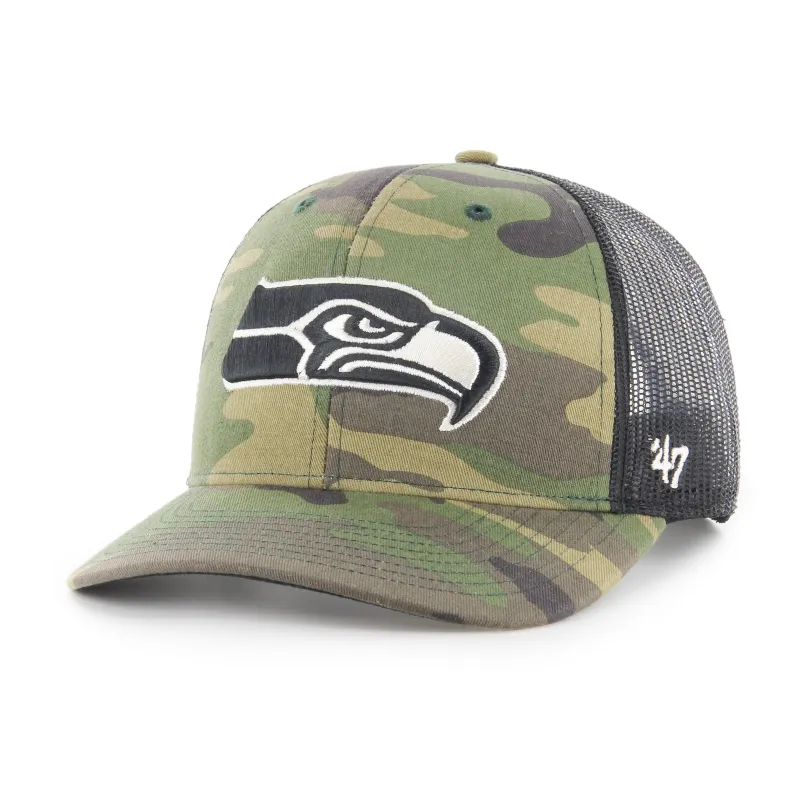 Seattle Seahawks Camo Strap '47 Trucker made by 47