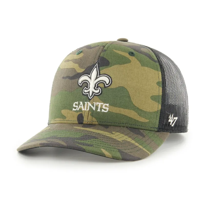 New Orleans Saints Camo Strap '47 Trucker made by 47