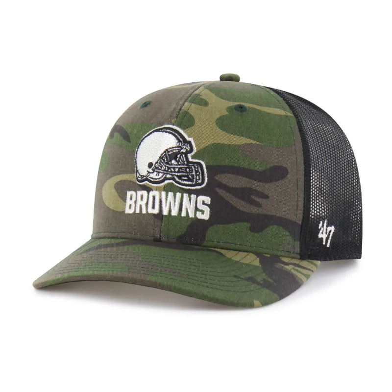 Cleveland Browns Camo Strap '47 Trucker made by 47