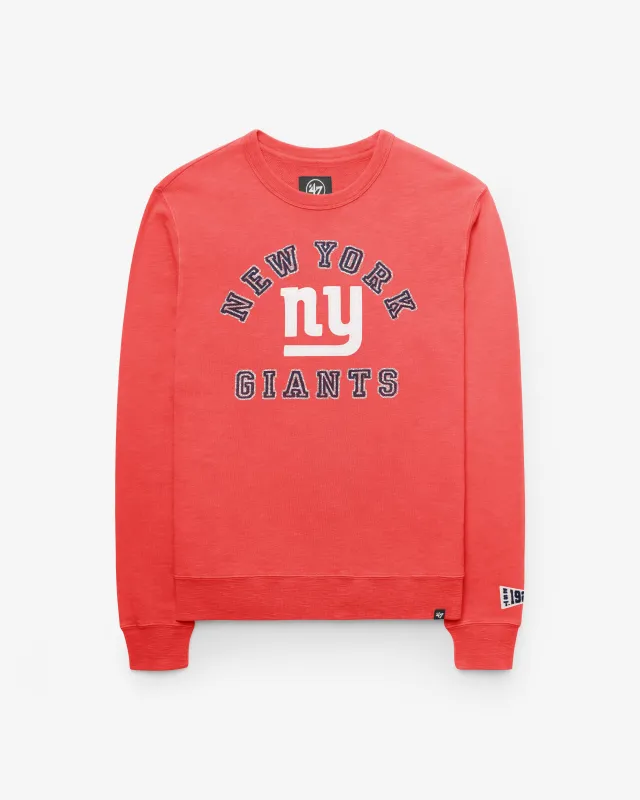 NEW YORK GIANTS HISTORIC CALDERWOOD WELL WORN '47 FRENCH TERRY CREW made by 47