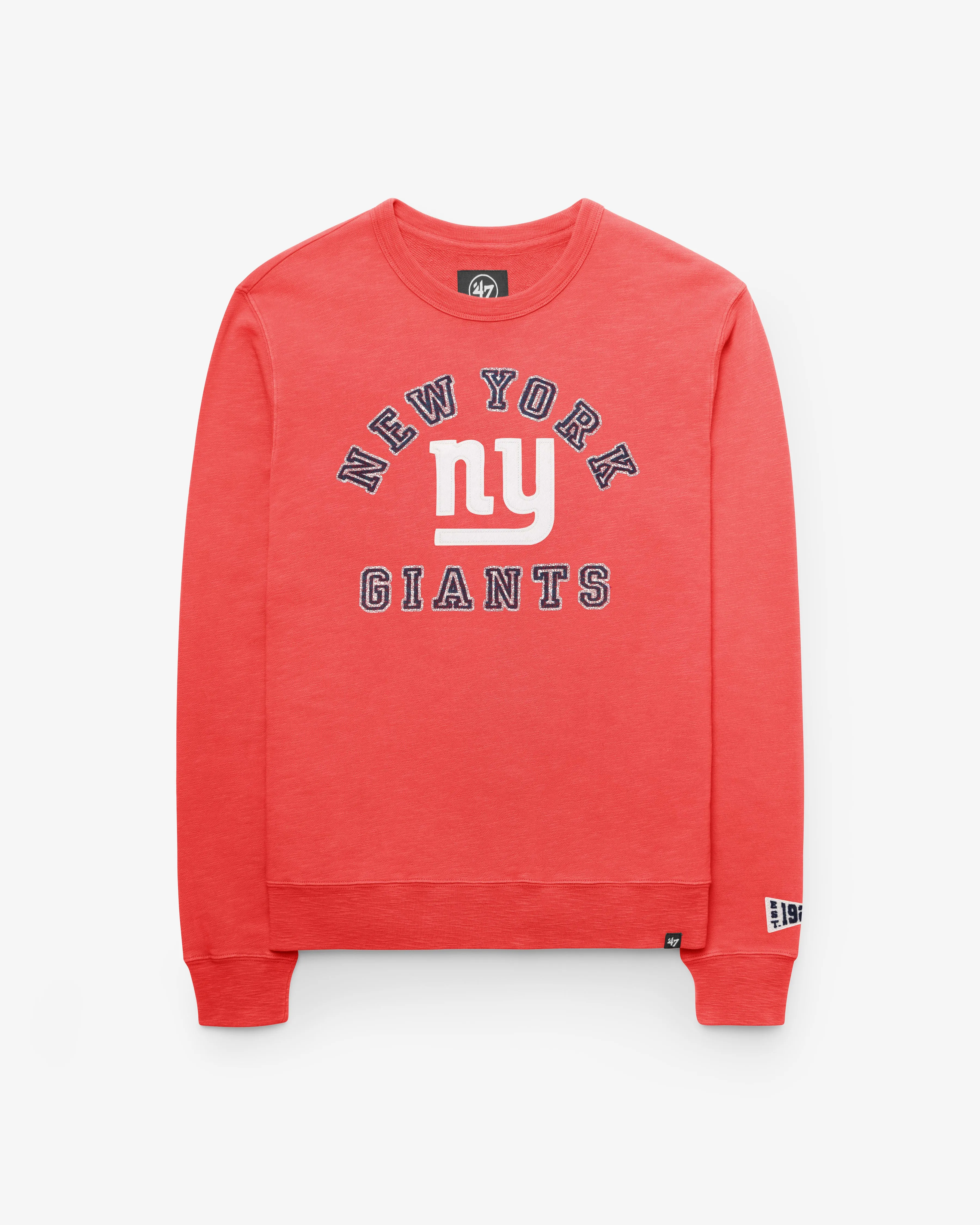 NEW YORK GIANTS HISTORIC CALDERWOOD WELL WORN '47 FRENCH TERRY CREW sold by 47