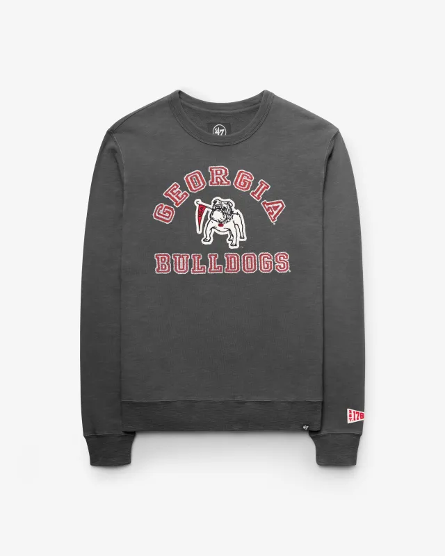GEORGIA BULLDOGS VINTAGE CALDERWOOD WELL WORN '47 FRENCH TERRY CREW made by 47